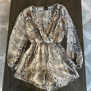 Audrey 3+1 Snake Skin Romper